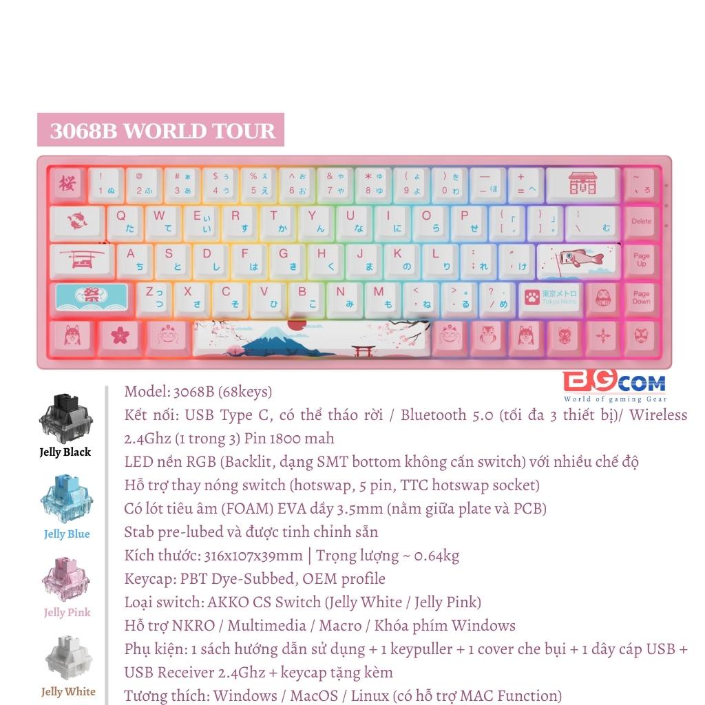 Bàn phím cơ không dây AKKO 3068B Multi modes Series