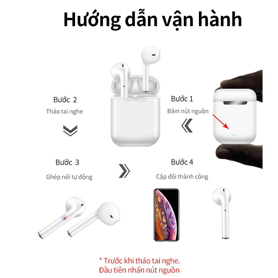 Sale 70% Tai nghe không dây Inpods12 TWS Bluetooth 5.0 Warna Macaron HIFI cao cấp, Pink Giá gốc 183,000 đ - 2F146