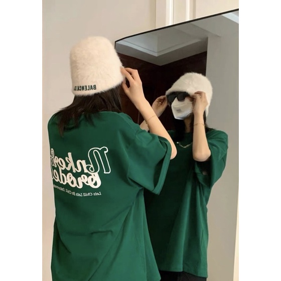 Áo Thun Xanh Green HAZEE phom Tay Lỡ màu trend Xanh Lá 100% Cotton