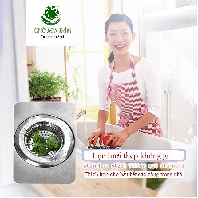 Lưới lọc inox bồn rửa chén bát vệ sinh, tiện lợi, lưới lọc rác - HVL TEA