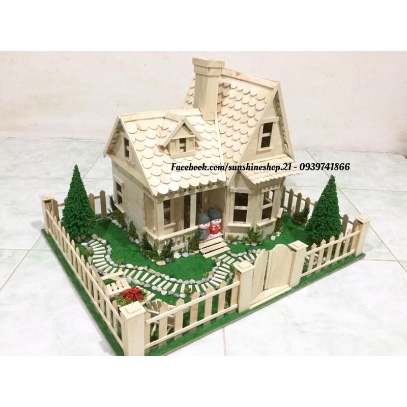 Que kem gỗ , que gỗ , que đè lưỡi làm đồ handmade, mô hình