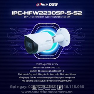 Camera IP Dahua IPC-HFW2230SP-S-S2