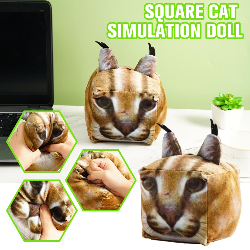 Mèo Nhồi Bông 3D Mềm Mại Đáng Yêu Cho Bé