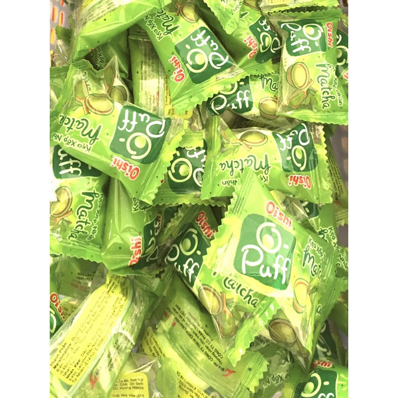 Kẹo xốp Oishi O-Puff nhân matcha/sôcôla 84g (24viênx3.5g)