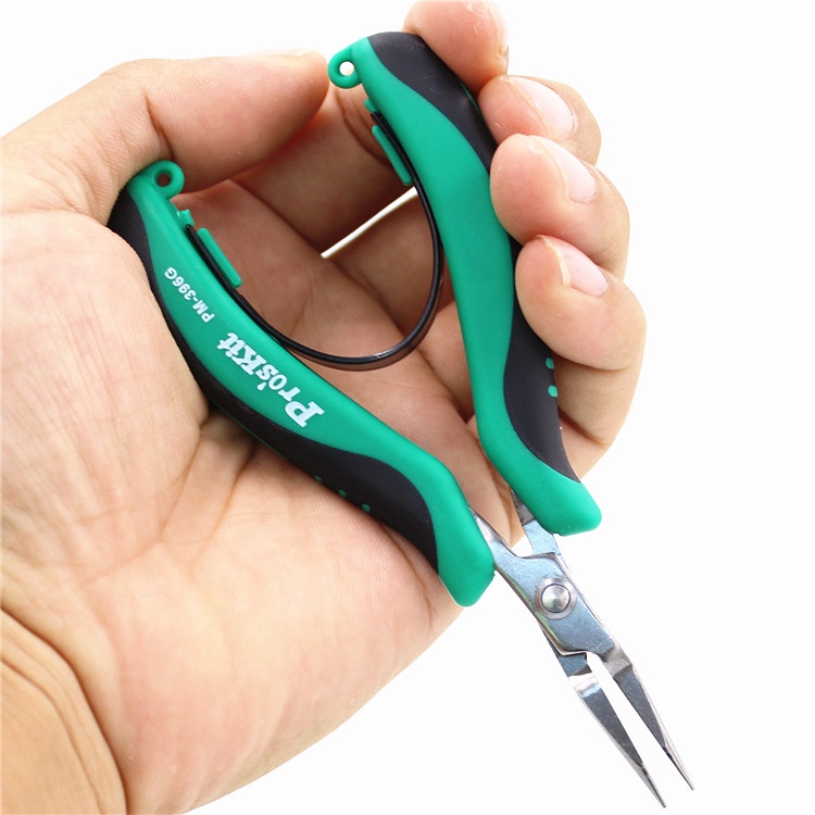 Dụng cụ kìm kẹp không gỉ không răng cưa PM396 Pro kit Pliers Stainless Steel Needle-Nose Pro'skit