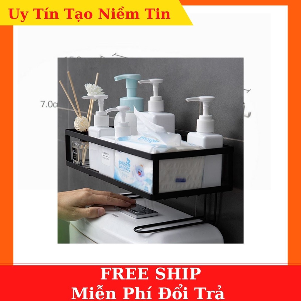 [ HOT ] Kệ để đồ sau bồn cầu, toilet, kệ nhà vệ sinh , siêu gọn gàng tiện dụng kèm miếng dán
