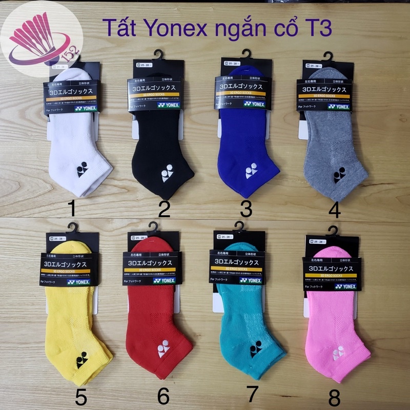 Tất  thể thao cầu lông ngắn mã T3 hàng dày loại 1