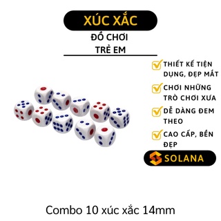 [GIÁ SỈ] Xúc Xắc - Combo 10 Viên Xí Ngầu 6 Mặt Chơi Cá Ngựa Tiện Lợi 8579