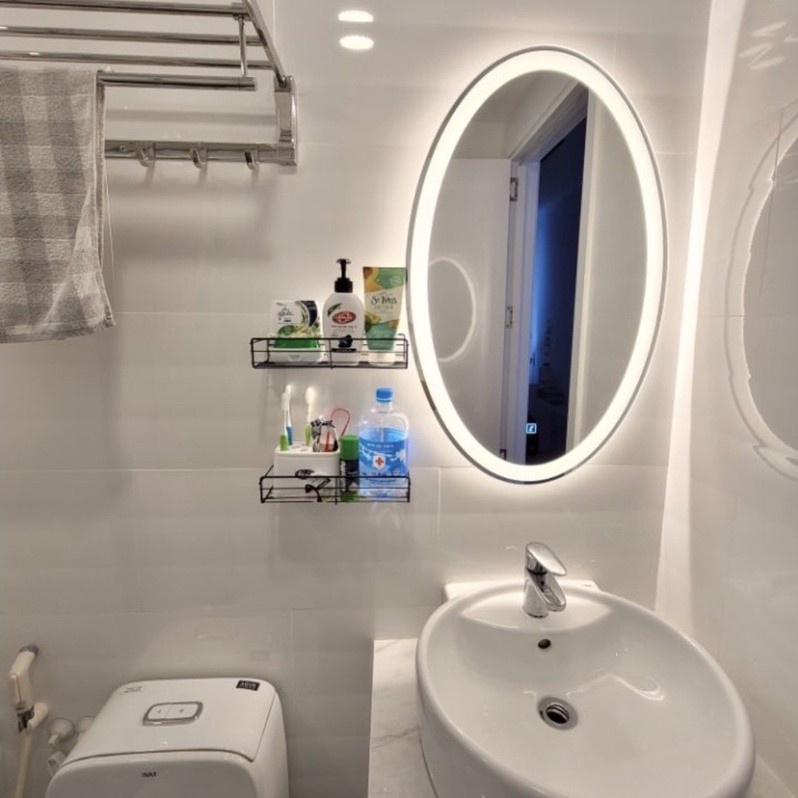 Kệ sắt chữ nhật để đồ nhà tắm, phòng bếp dán tường siêu chắc. Kệ để gia vị inox đa năng 88284 giadungstore88