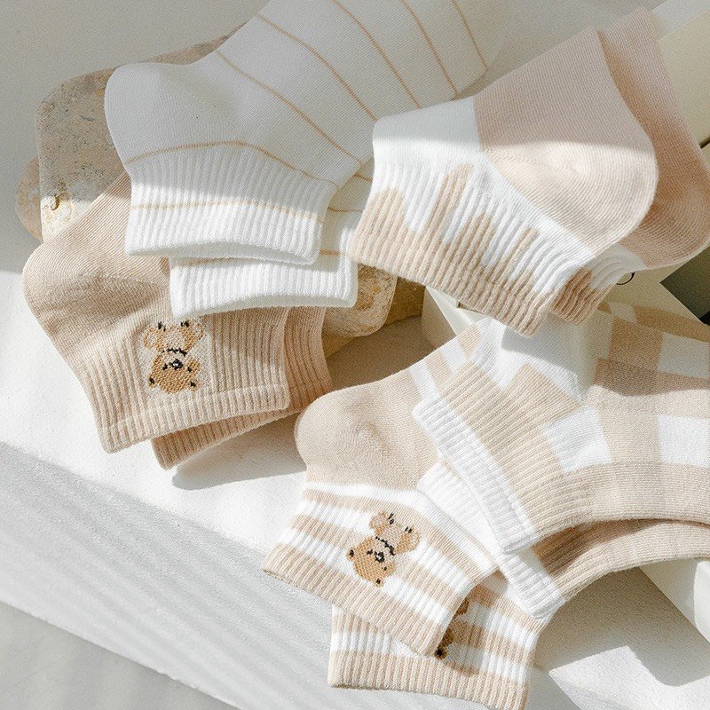 Tất nữ vớ nữ cổ ngắn họa tiết cute dễ thương phong cách Hàn Quốc
