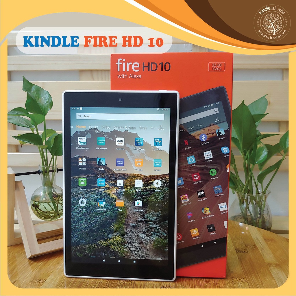 Máy tính bảng Kindle Fire HD 10 (Fire HD10) 7th, 9th, 11th RAM 2-4GB, bộ nhớ 32GB cài được CH Play