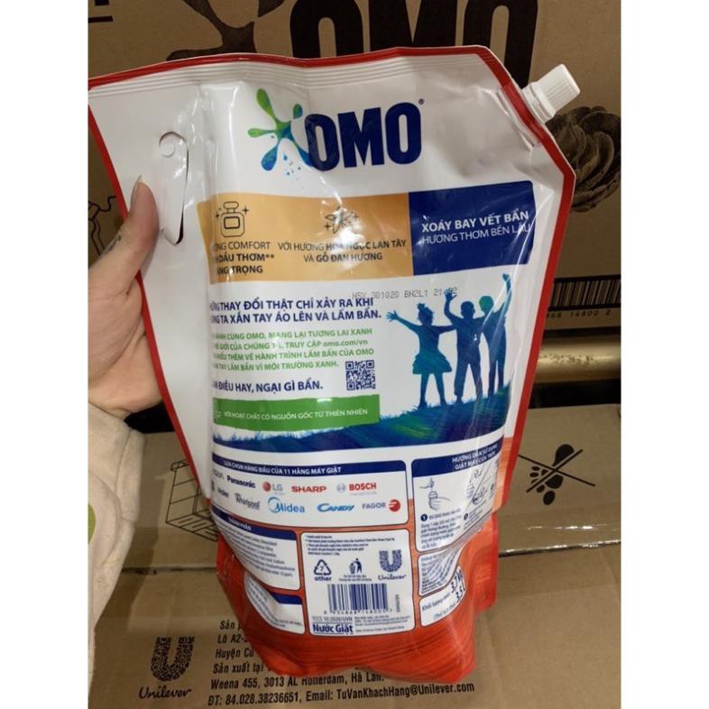 Combo 2 túi Nước Giặt OMO Matic dành cho máy giặt cửa trên/cửa trước 3,7kg/x2