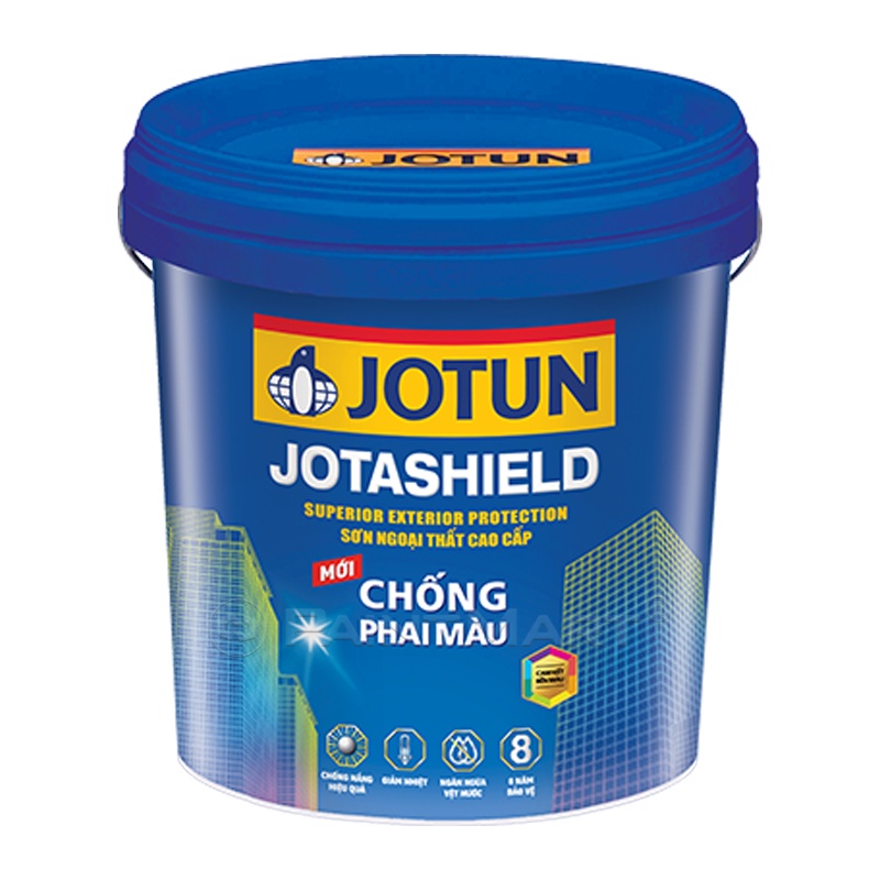 Sơn ngoại thất Jotun Jotashield Chống Phai Màu Mới Base A 15 lít (tặng 1 thùng sơn lót Essence chống kiềm 5 lít)