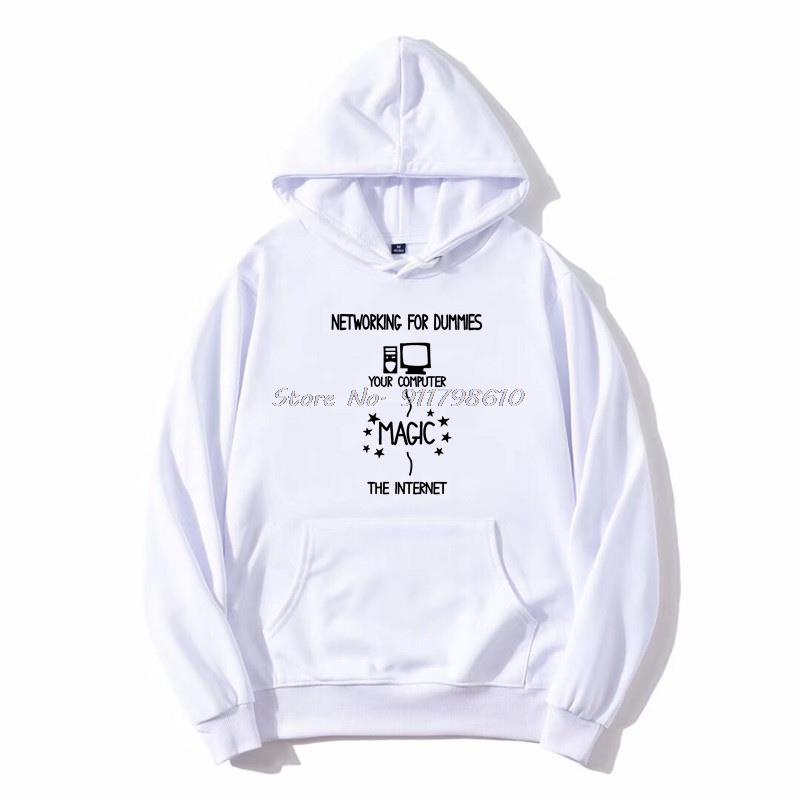 Networking For Dummies Áo hoodie Bằng Lông Cừu Có Mũ Trùm In Chữ Vui Nhộn Cho Nam Lập Trình Máy Tính