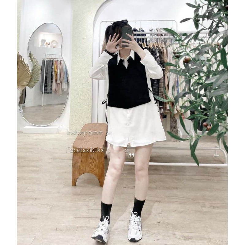 ❌GIÁ SỈ❌[ SẴN] Sét áo sơ mi kèm áo gile (Có Video tự quay + Ảnh thật) | BigBuy360 - bigbuy360.vn