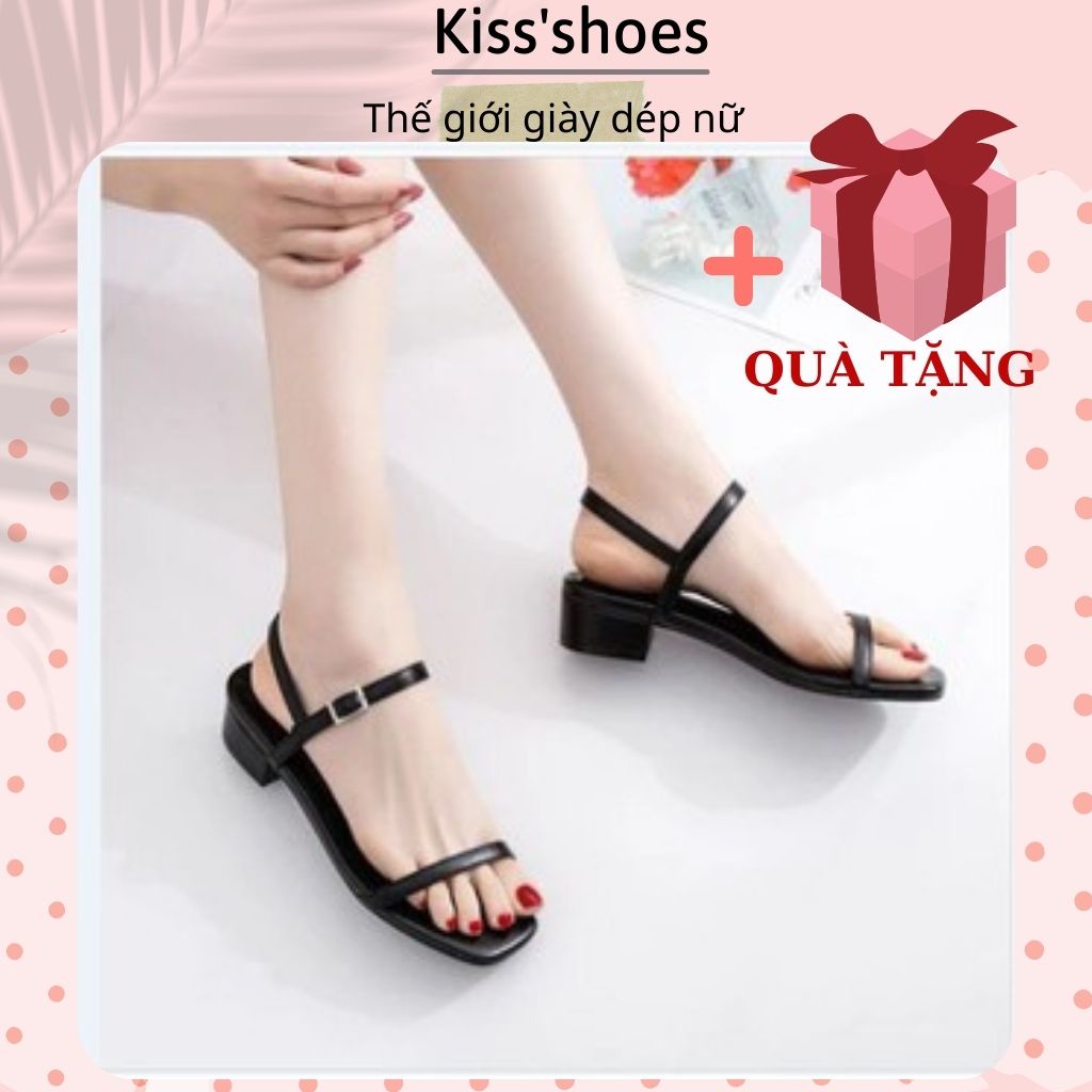 Giày nữ giày sandal cao gót 3p quai mảnh đế may chắc lót êm