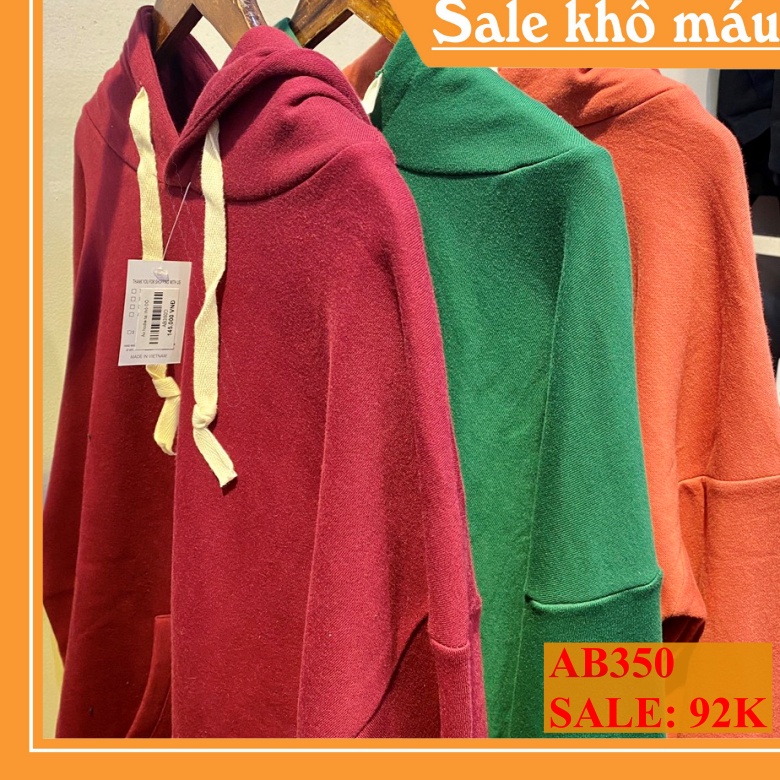 Áo hoodie tai thỏ Chất Nỉ Bông Form Basic Phong Cách Hàn Quốc CHIBEST AB350