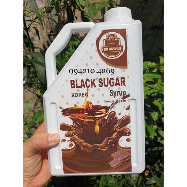 Siro Đường Đen BLACK SUGAR can 2,5kg - thơm vị đường mật CARAMEL, đặc, bám thành cốc tốt - Bách hoá nguyên liệu
