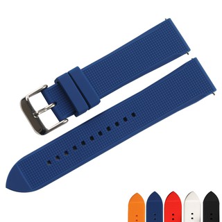 Dây đeo đồng hồ bằng cao su silicone 20 22mm chống nước chống bụi có khóa bấm cho nam