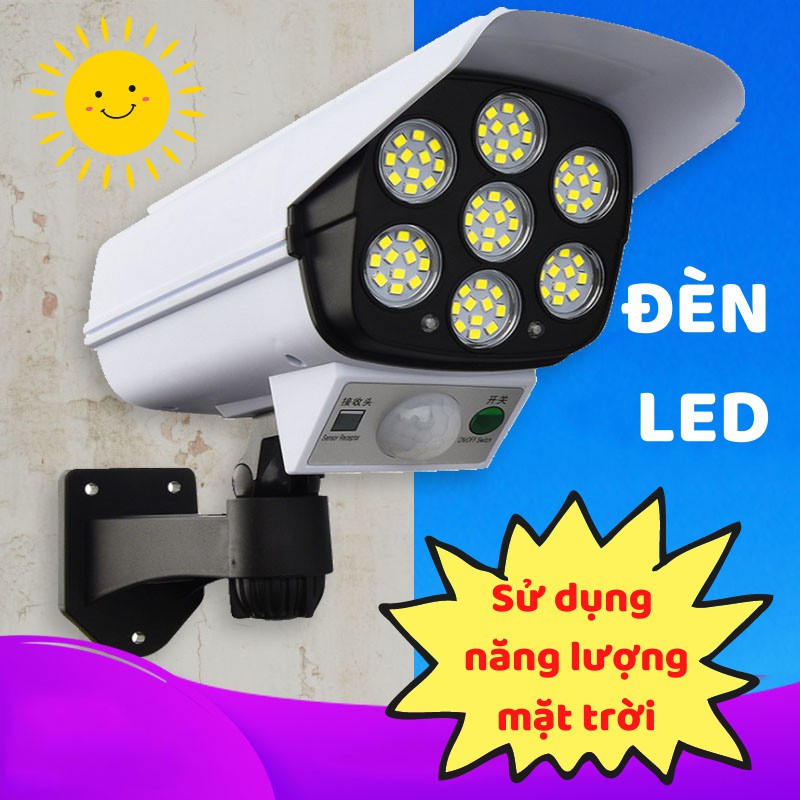 Đèn năng lượng mặt trời, đèn led hình camera chống trộm sử dụng năng lượng mặt trời tiết kiểm điện chống nước