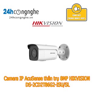 Camera ip acusense thân trụ 8mp hikvision ds-2cd2t86g2-isu/sl