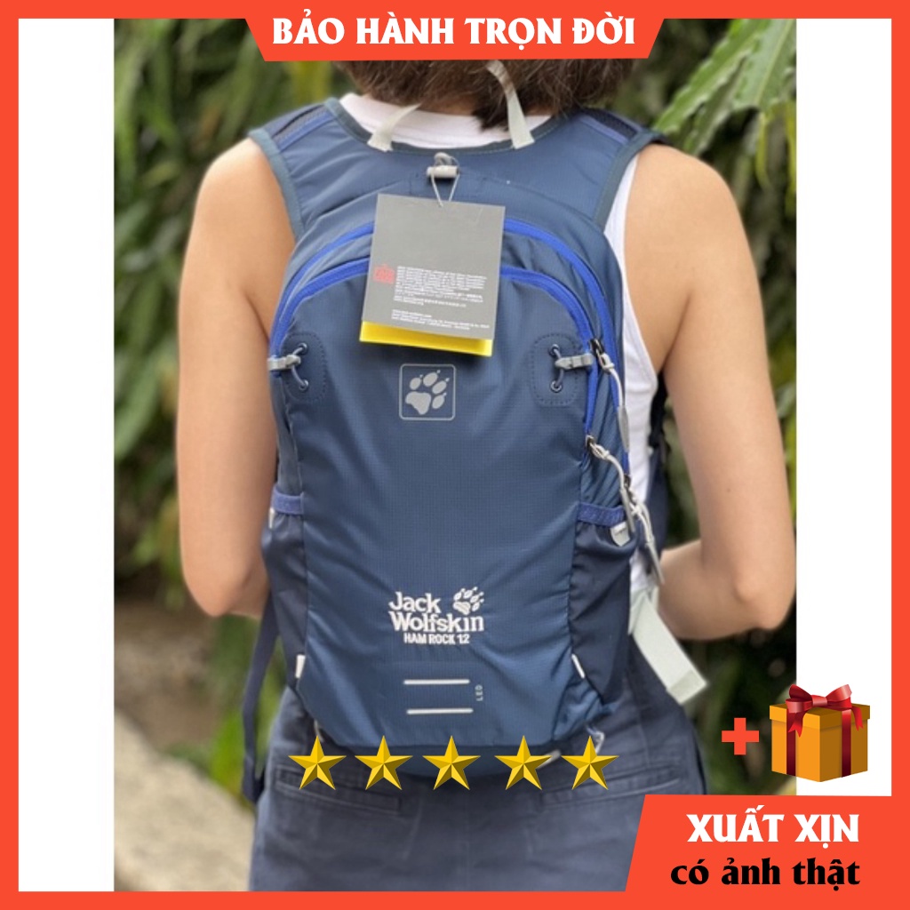 Balo du lịch Jack Wolfskin Hamrock 12L - Balo trekking phượt leo núi nhỏ gọn - Có áo mưa chống thấm nước xịn ⚡️