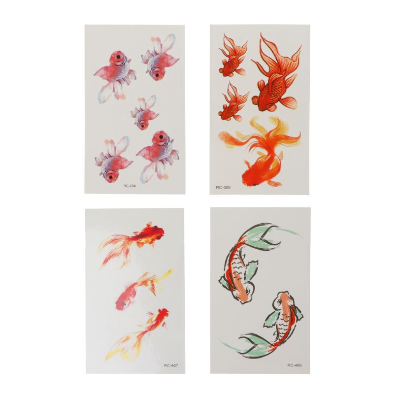 Bộ 10 Tấm Sticker Hình Cá Koi 3d Sống Động Dùng Để Trang Trí Đồ Thủ Công