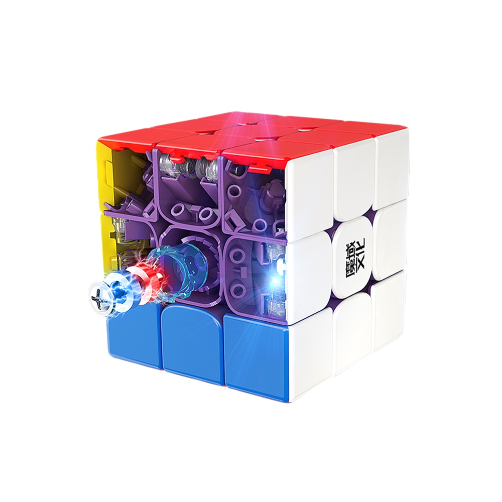 Rubik Moyu Wrm 2021 Maglev verision nhựa tím - tặng kèm đế kê