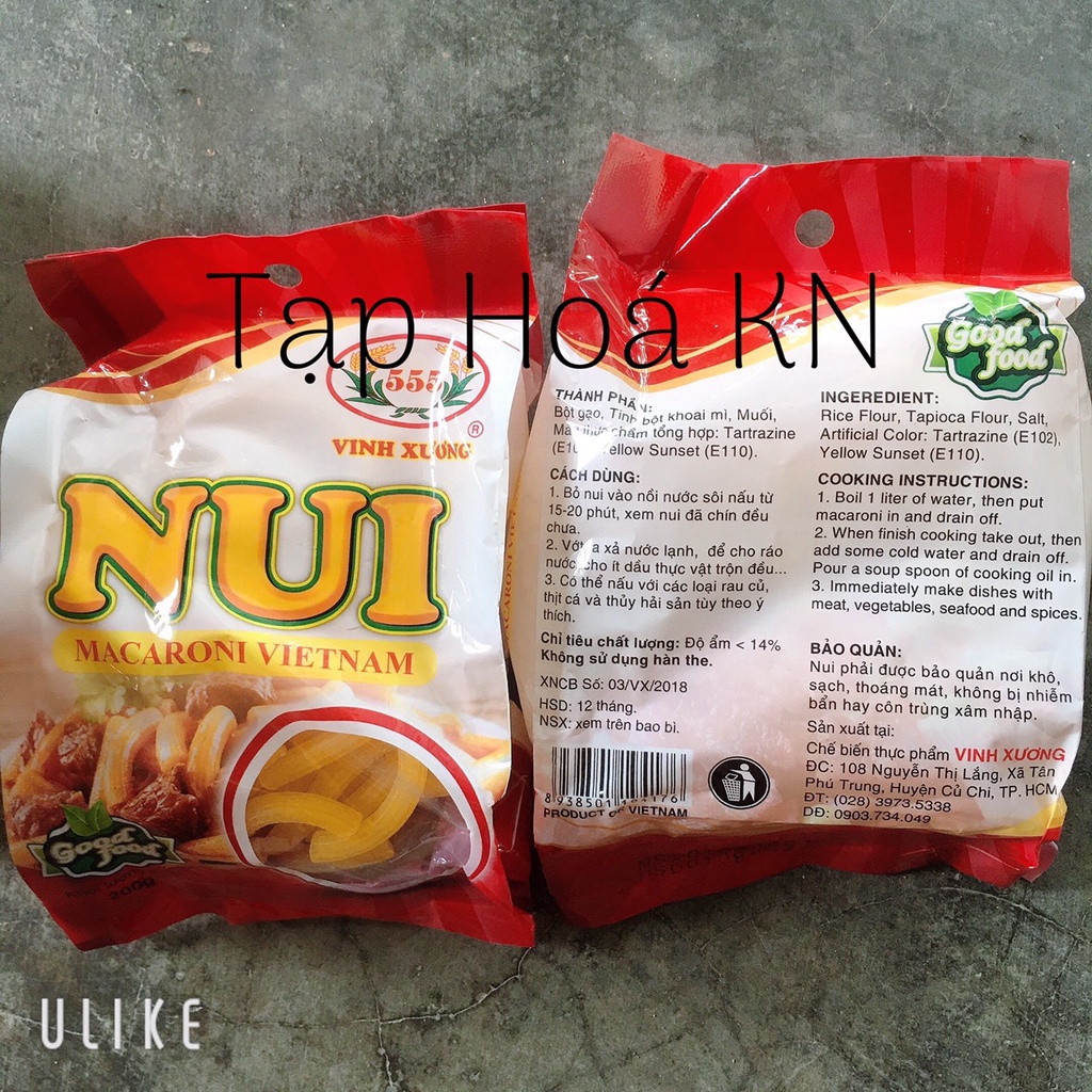 Nui/ Mì Ống Vinh Xương Date Mới Gói 200g [THKN77]