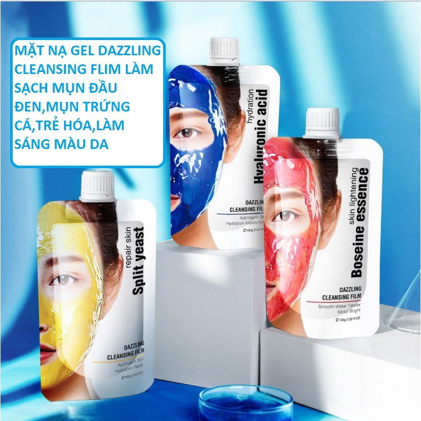 Mặt nạ thạch nhũ dazzing cleansing flim làm sạch mụn đầu đen,mụn trứng cá,trẻ hóa,làm sáng màu da- mặt nạ bùn