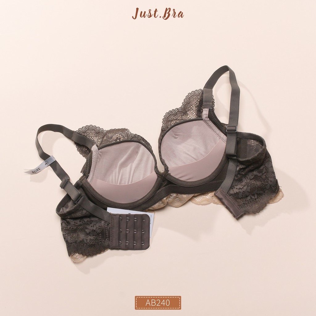Áo ngực ren Just Bra đường may giả gọng, ren cao cấp AB240