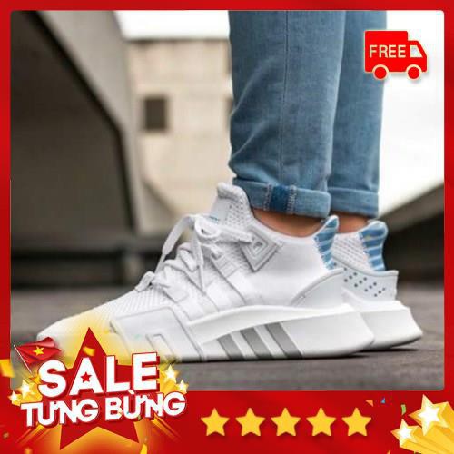 ⚡ [Freeship] Giày Thể Thao Eqt Trắng Gót Xanh 2018 - Hàng Có Sẵn + Fullbox - Xước Store