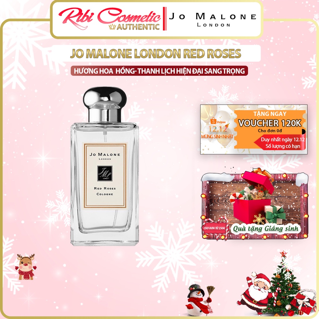 Nước hoa nữ Jo Malone Red Roses Cánh hồng gợi cảm đầy tinh tế  [Cam kết Hàng chuẩn]