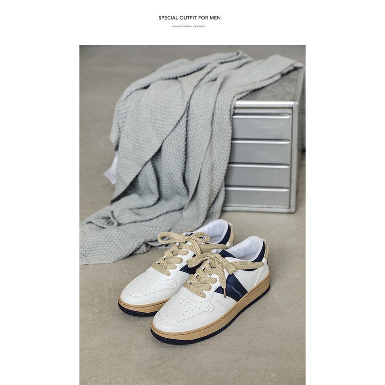 Giày nam sneaker phối dây gót thêu chữ Baub cực chất thời trang ulzzang Hàn Quốc TH-97