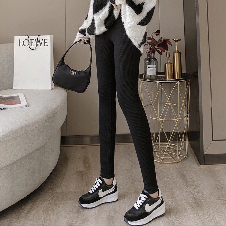 Quần legging nữ dầy dặn co giãn 4 chiều gen bụng tôn dáng_ Quần nỉ nữ siêu ấm QL56