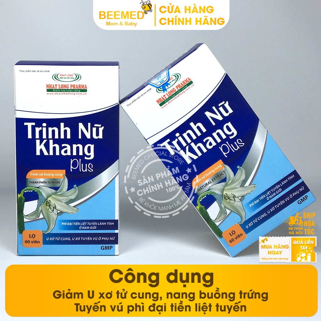 Trinh nữ Khang Plus hỗ trợ giảm u xơ tử cung, tuyến vú phì đại tiền liệt tuyến - từ xạ đen, trinh nữ hoàng cung