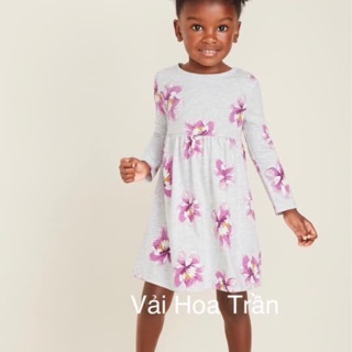 Vải thun cotton hoa tím sale 35k/m