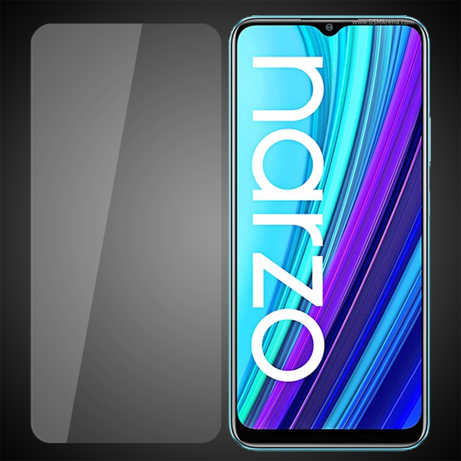 Cường Lực 9H Realme Narzo 30A 4GB 64GB 3GB 32GB Trong Suốt Full Màn Full Keo Chống Nước Chống Xước Chống Vân Handtown