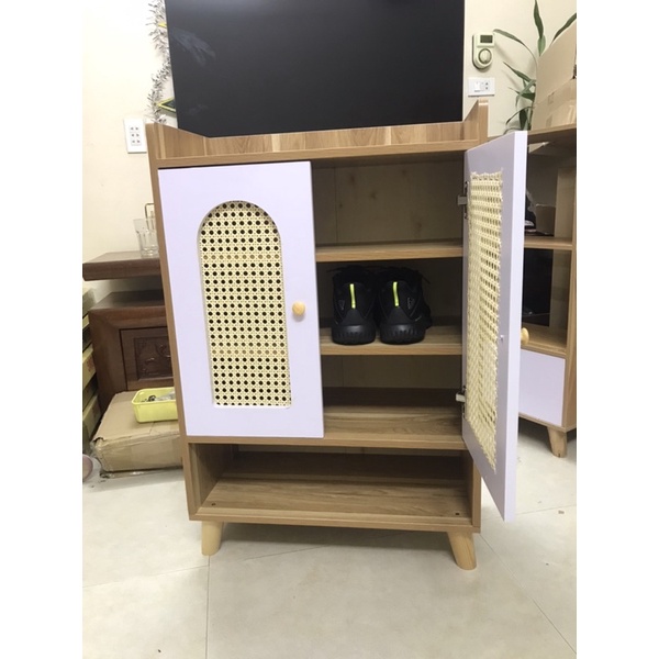 Tủ giày decor mẫu mới - rộng 60 cm x cao 90 cm x sâu 30 cm