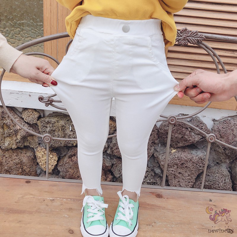 Quần legging ôm dáng co giãn eo cao thời trang mùa thu cho bé gái