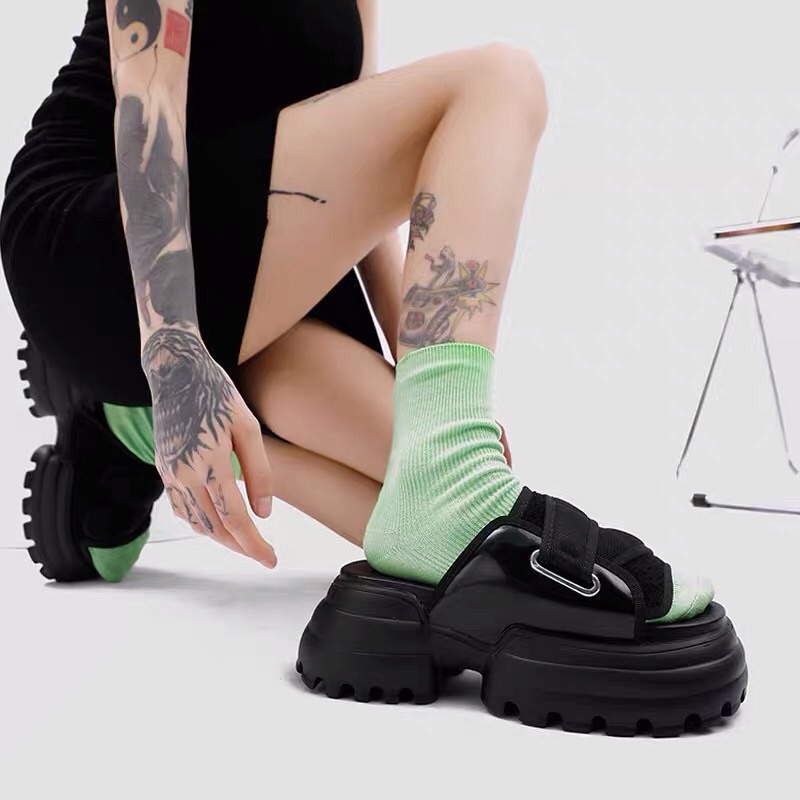 Flatform slippers / dép đế cao thời trang / dép sandal đế bánh mì
