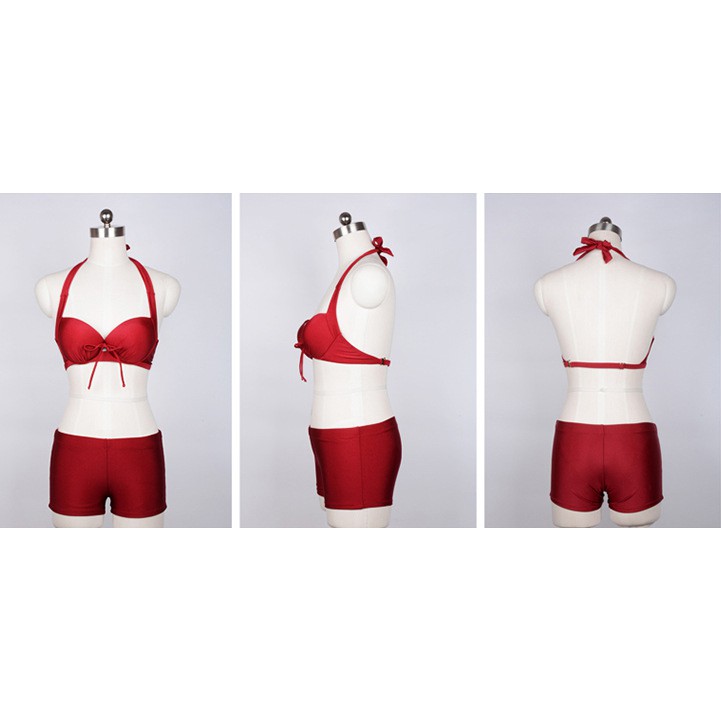 Bikini 2 mảnh kèm choàng đỏ Cao cấp BKN8349  [FREESHIP] Set đồ bơi đi biển Sang chảnh Quyến rũ