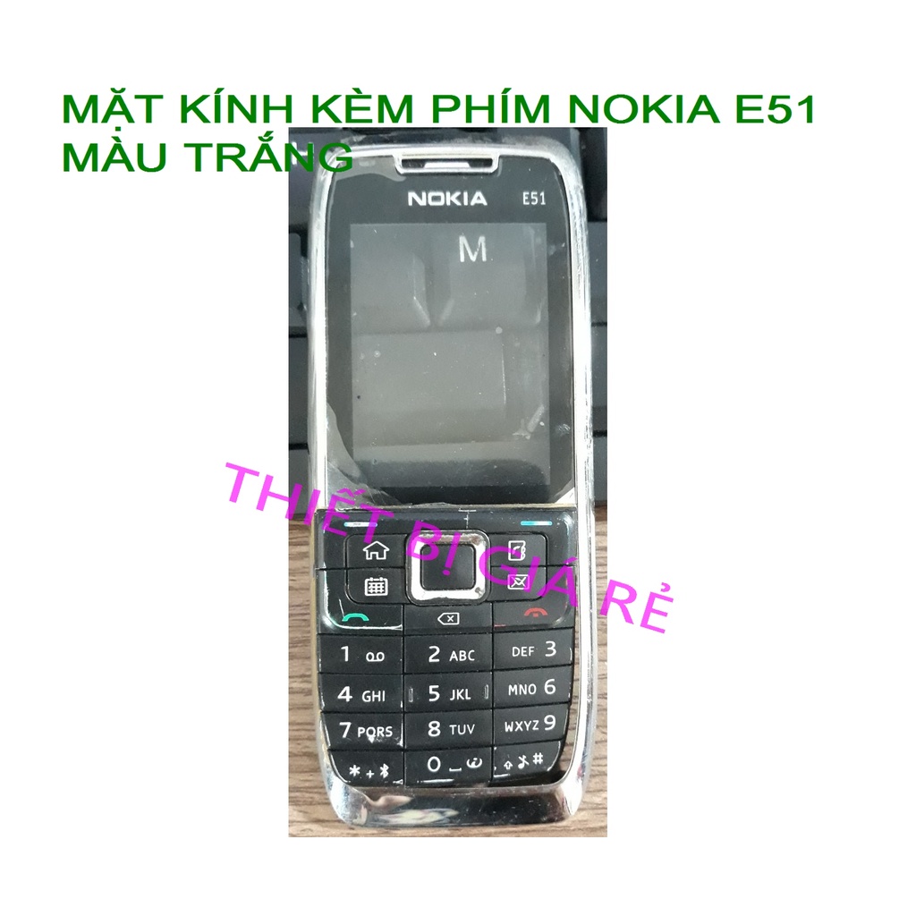 MẶT KÍNH KÈM PHÍM NOKIA E51 MÀU TRẮNG