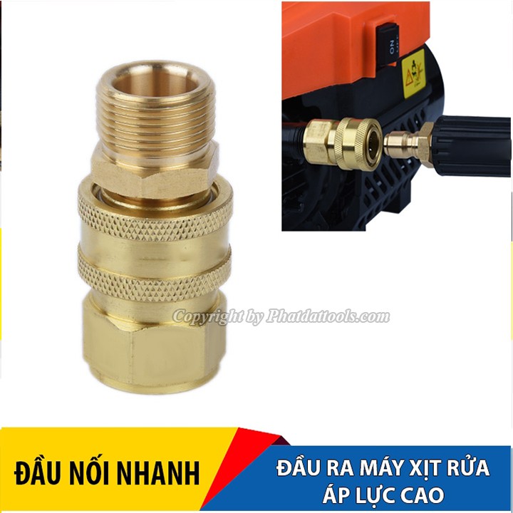 Khớp đồng tháo lắp nhanh dây rửa xe với máy rửa xe siêu tiện dụng