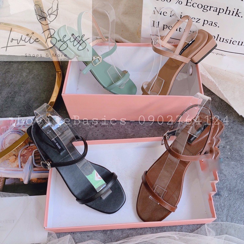 SANDAL NỮ CAO GÓT LOVIIE BASICS - SANDAL QUAI MẢNH - SANDAL ĐẾ VUÔNG 3 PHÂN QUAI MẢNH - SANDAL CAO GÓT DÂY S200307