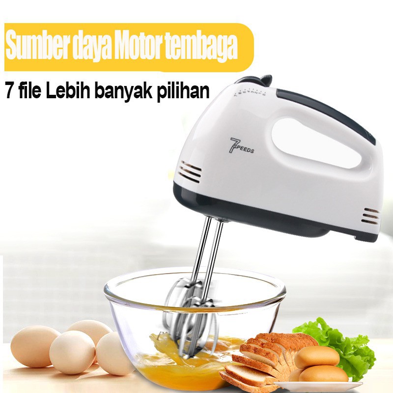 Máy Trộn Bột Bánh Mì Cầm Tay Mini H683 7 Tốc Độ Đa Năng