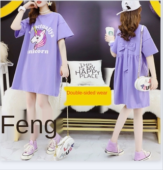 Đầm bầu họa tiết hoạt hình dễ thương