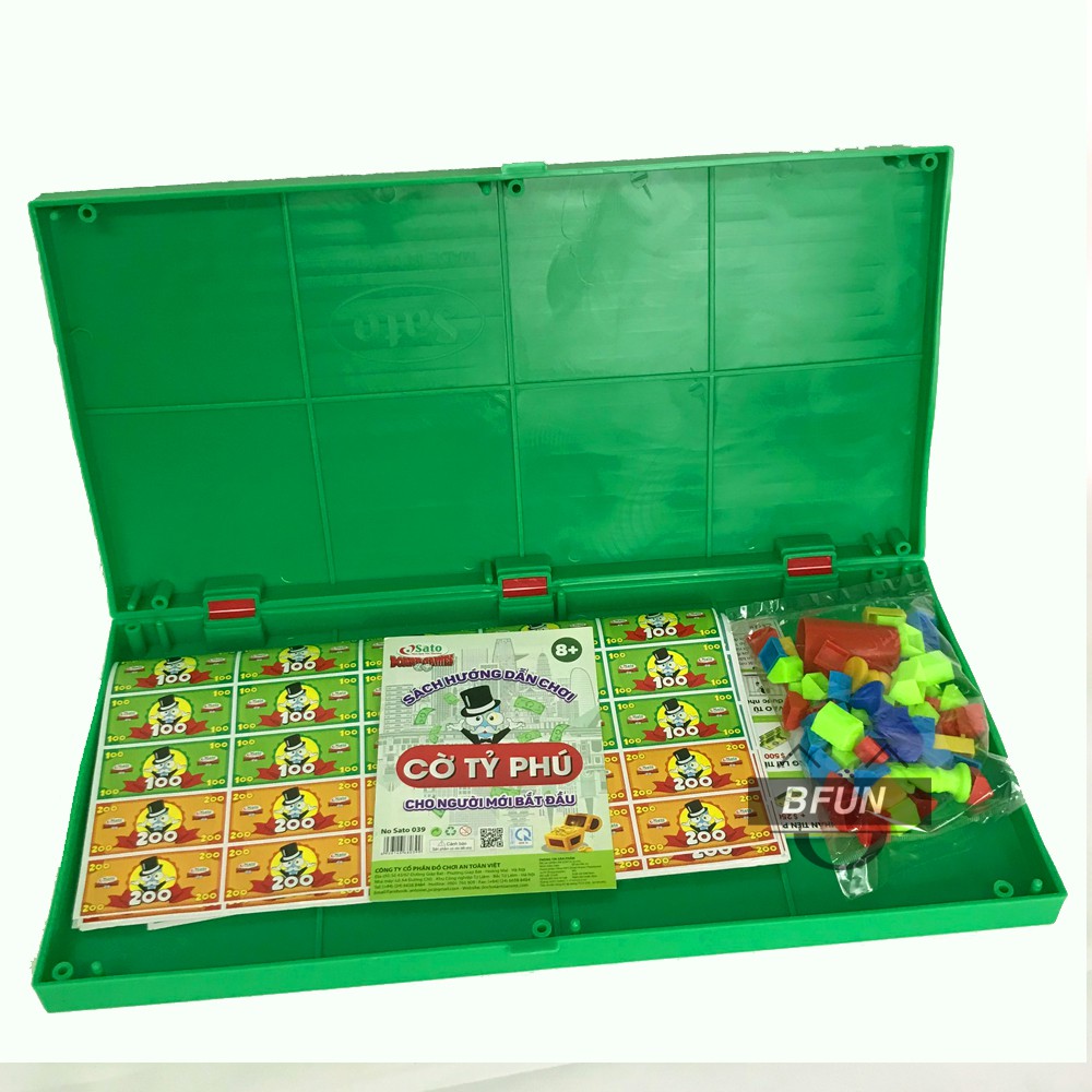 Cờ Tỷ Phú Sato Việt Nam CHÍNH HÃNG Cao Cấp BÀN NHỰA Loại Lớn/ Loại Vừa - Bàn Cờ Tỉ Phú Boardgame Monopoly - Đồ Chơi BFUN