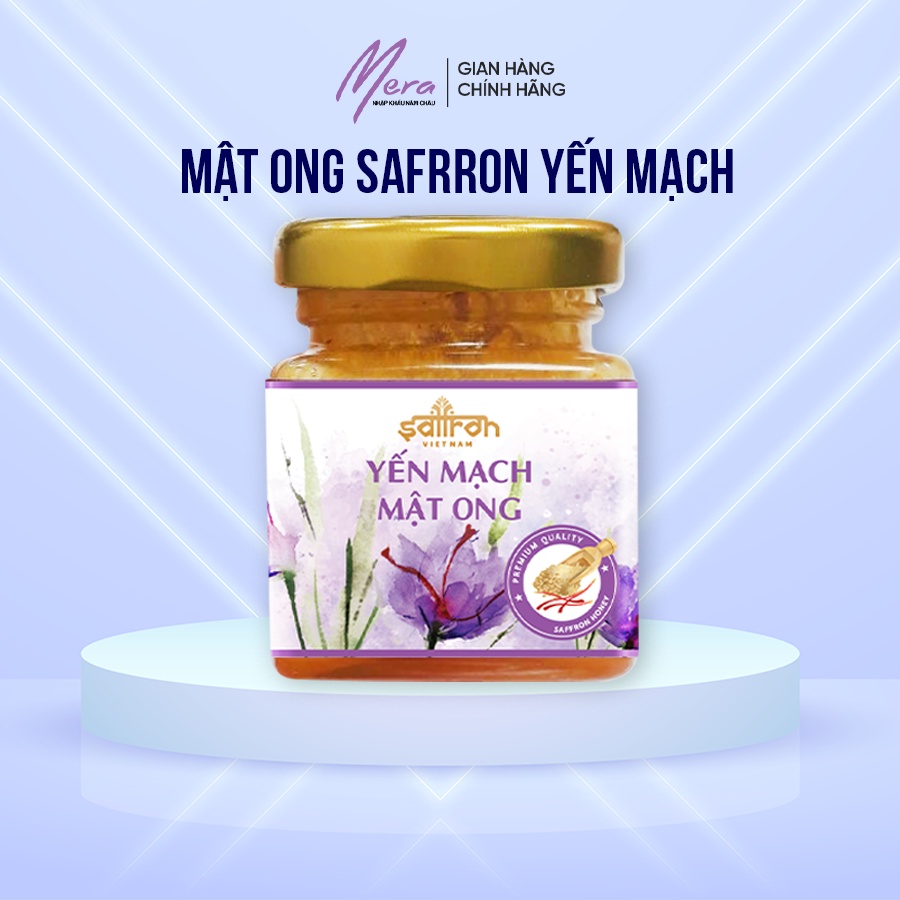 [100% Organic] Mặt nạ đắp mặt mật ong Saffron yến mạch thương hiệu Saffron Việt Nam Lọ 50ml