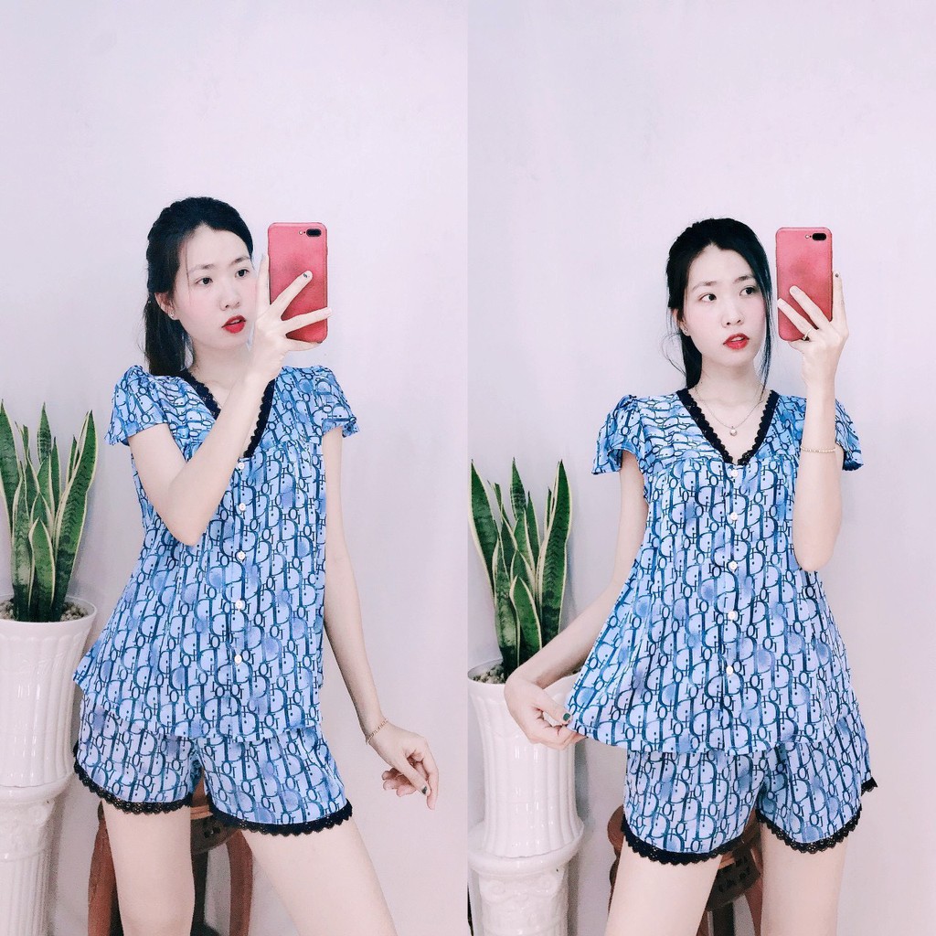 Đồ Ngủ Pijama Nữ Lụa Satin Đùi Xinh Xịn Sò Hàng Loại 1 Mát Mịn